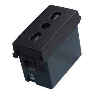 Foto principale Presa bipasso bivalente 16A nera compatibile anche con Vimar Arké