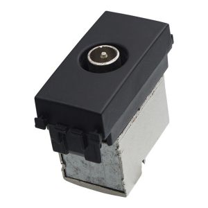 Foto principale Presa TV maschio nera compatibile anche con Vimar Arké