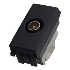 Foto principale Presa TV maschio Passante nera compatibile anche con Vimar Arké