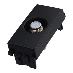 Foto principale Presa TV SAT diretta femmina nera compatibile anche con Vimar Arké