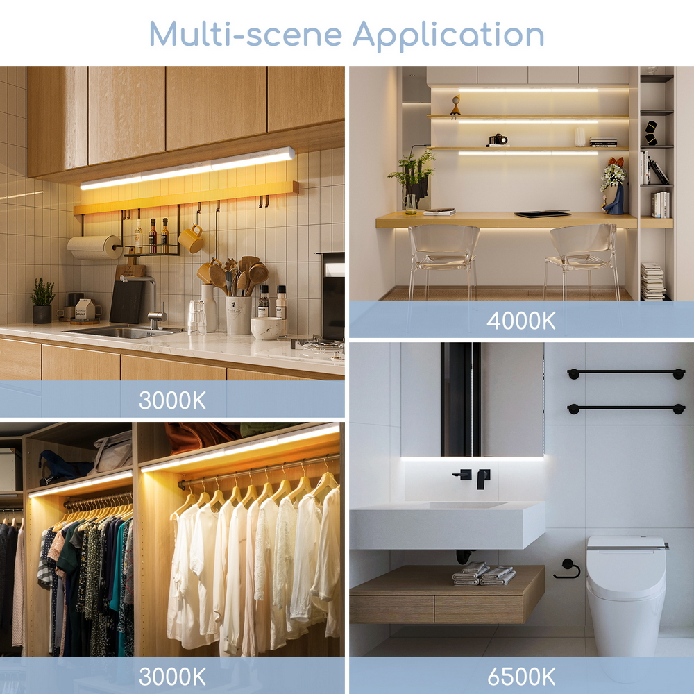 Reglette Led sottopensile 24W da 150cm Bianco freddo 6500K Aigostar - Foto 5