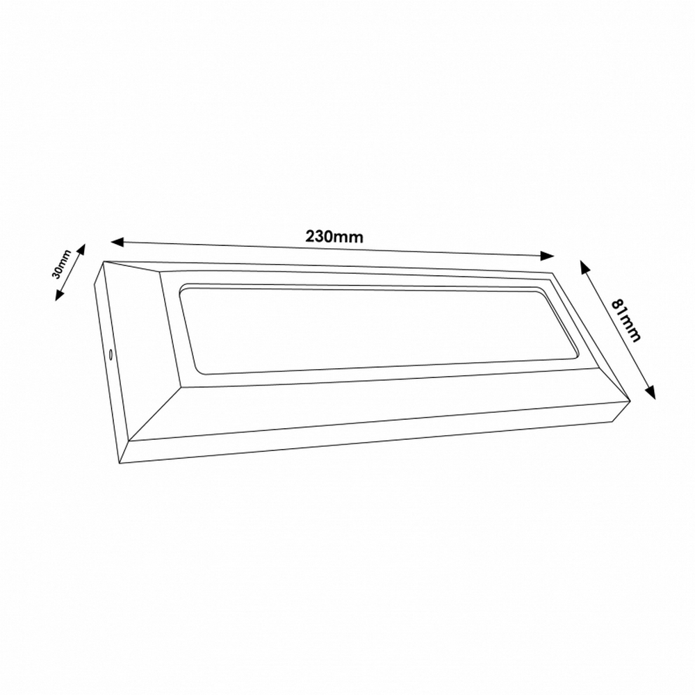 Segnapasso Led Bianco 5W da incasso a parete Rettangolare IP54 Bianco caldo 3000K M LEDME - Foto 2