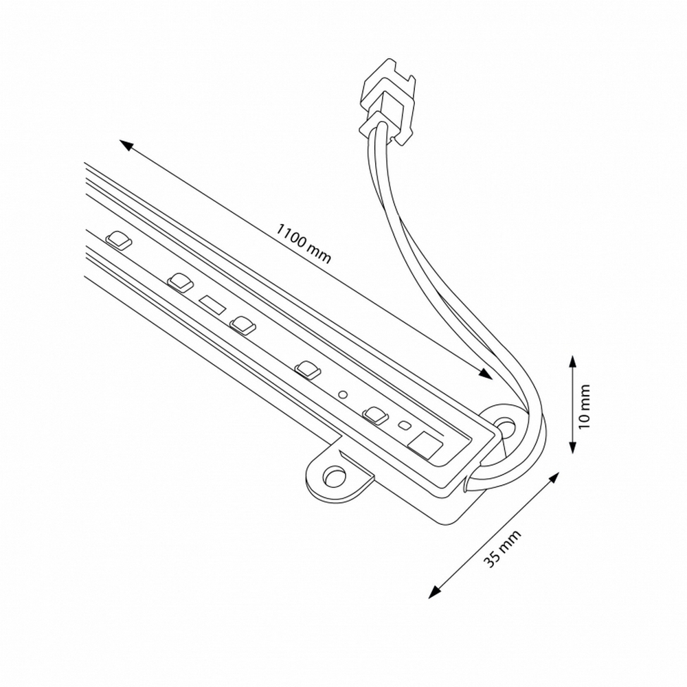 Striscia Led rigida 110 cm 220V 12W SMD 2835 IP20 prolungabile Bianco neutro 4500K M LEDME - Foto 3