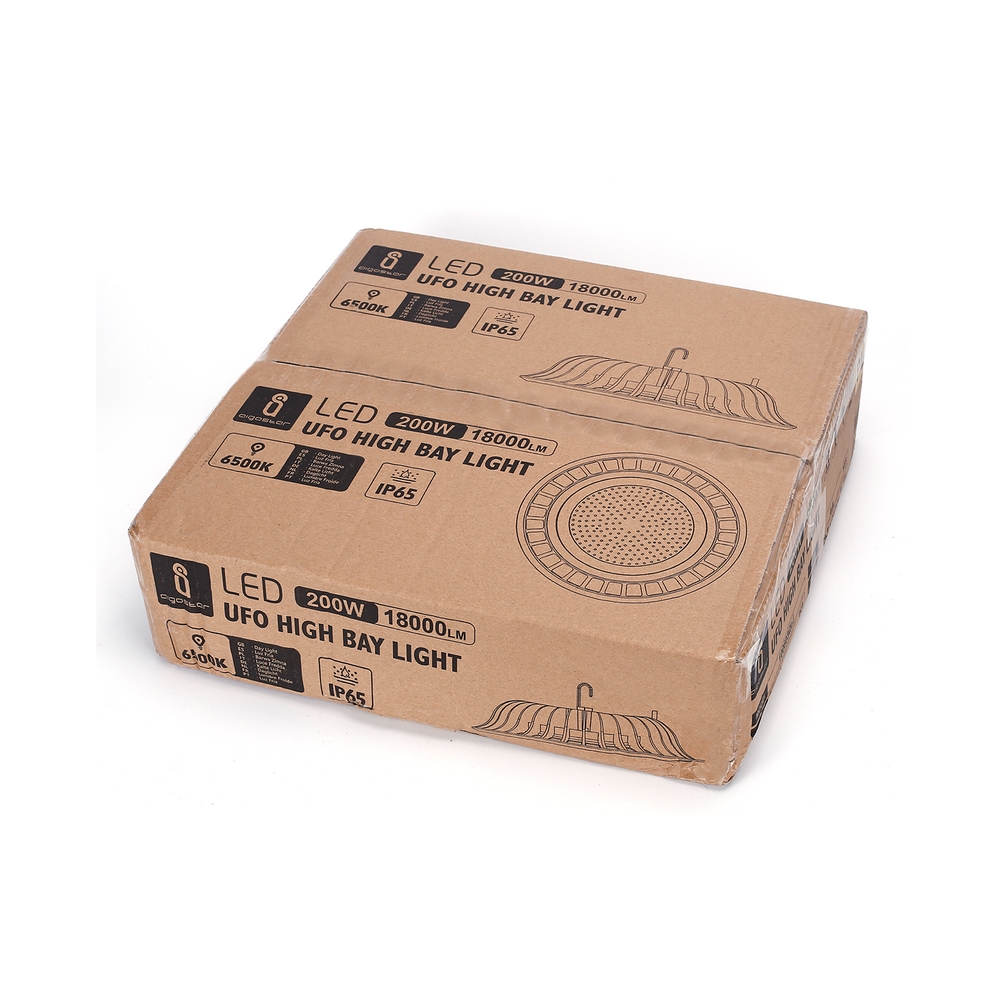 Campana Led industriale UFO Slim 200W Nera IP65 Bianco Freddo 6500K Aigostar - Foto 2