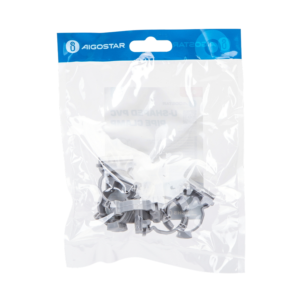 Clips fissatubo a collare per Tubo 25mm grigio 5pz Aigostar - Foto 4