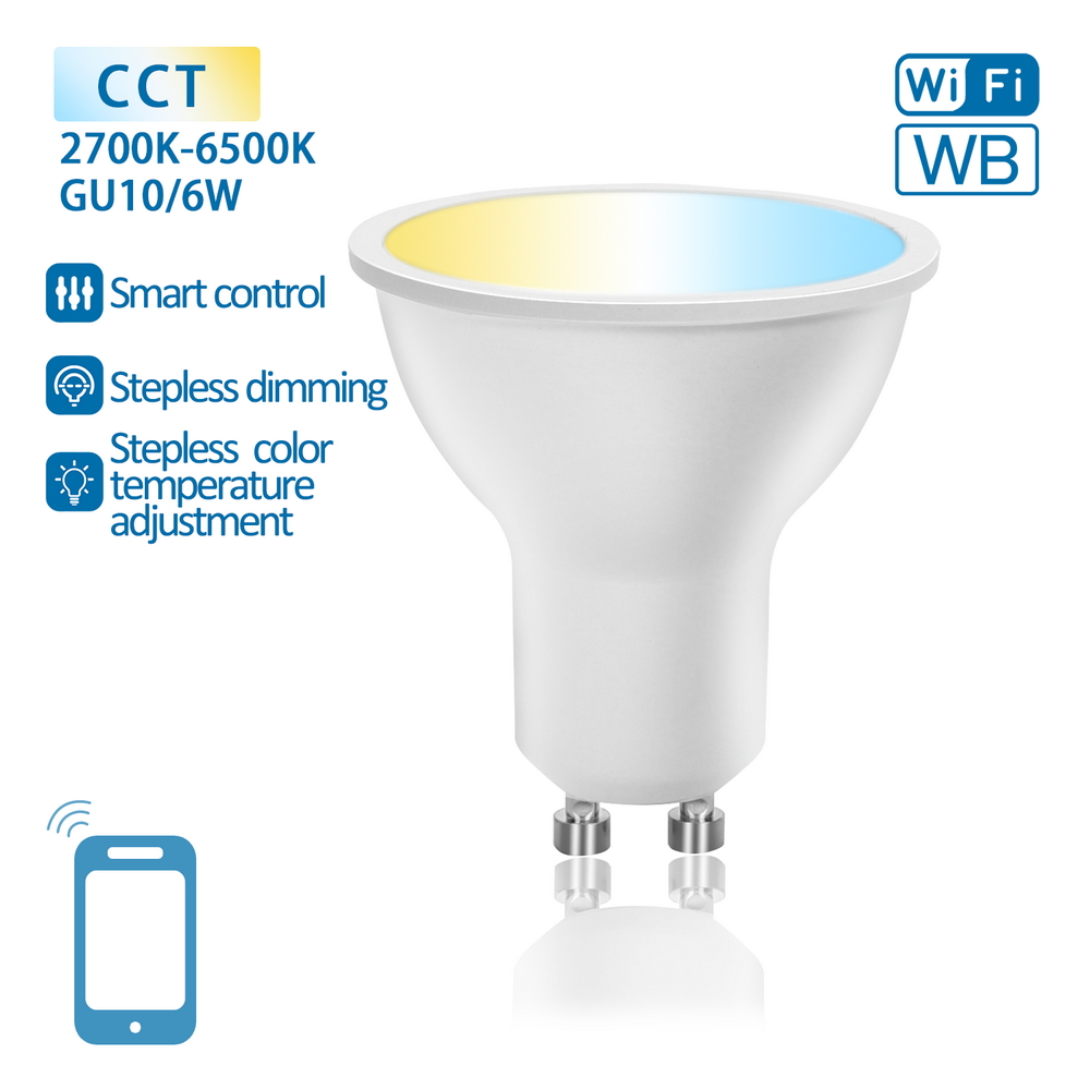 Faretto Led Smart GU10 6W WiFi CCT luce regolabile e dimmerabile Aigostar - Foto 2