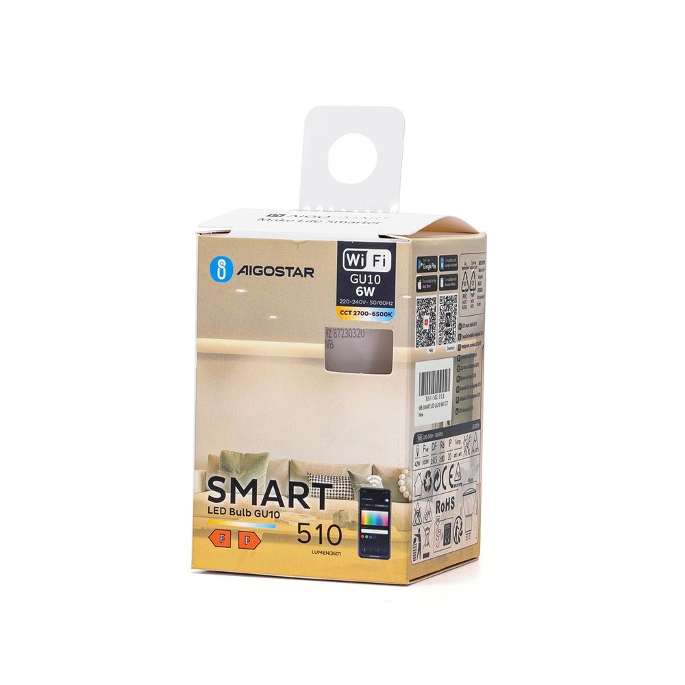 Faretto Led Smart GU10 6W WiFi CCT luce regolabile e dimmerabile Aigostar - Foto 4