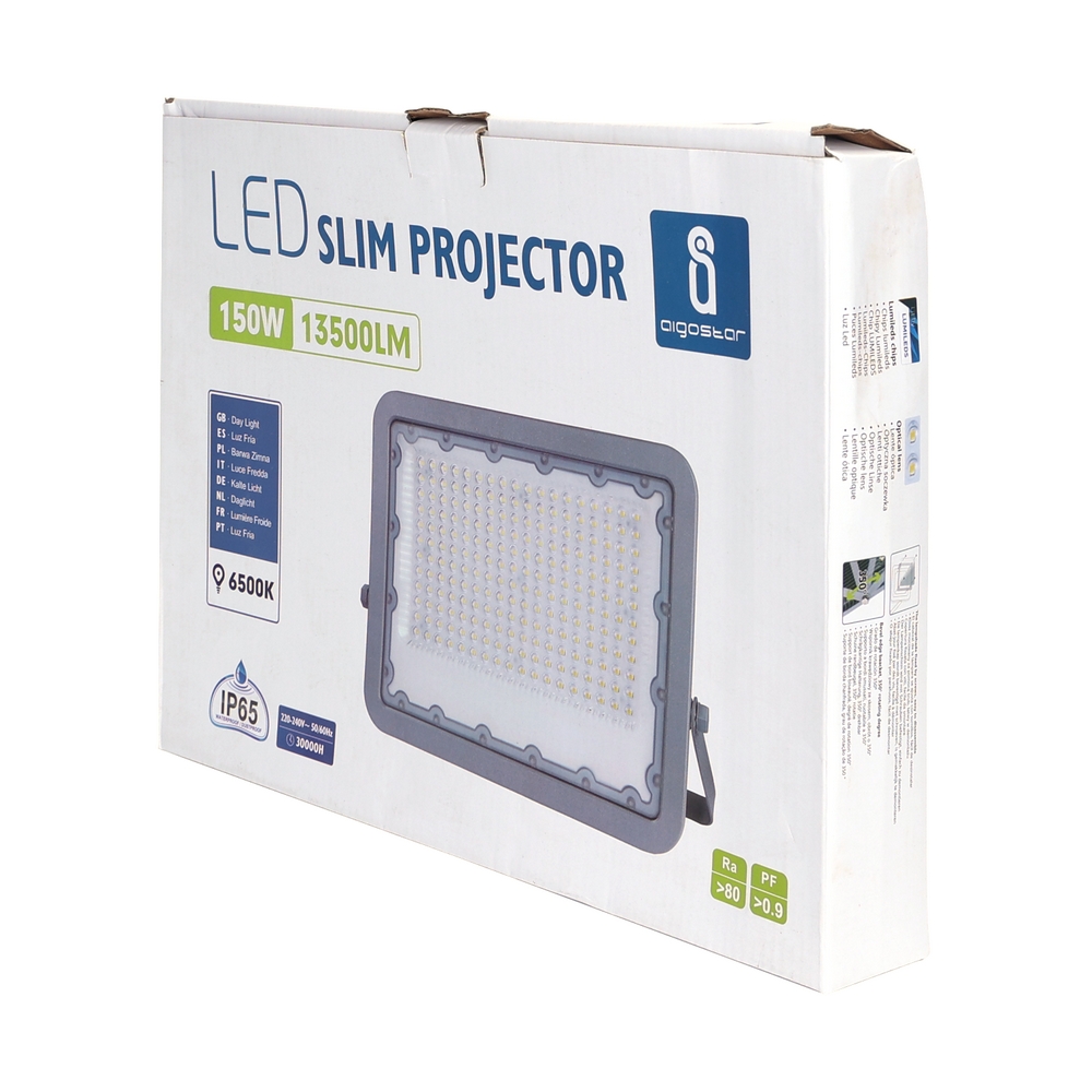 Faro proiettore Led 150W Grigio da esterno IP65 Bianco freddo 6500K Aigostar - Foto 3