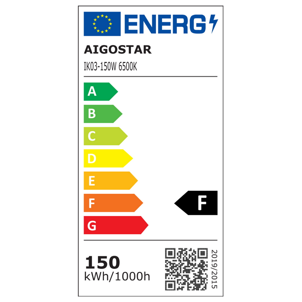 Faro proiettore Led 150W Nero da esterno IP65 Bianco freddo 6500K Aigostar - Foto 5