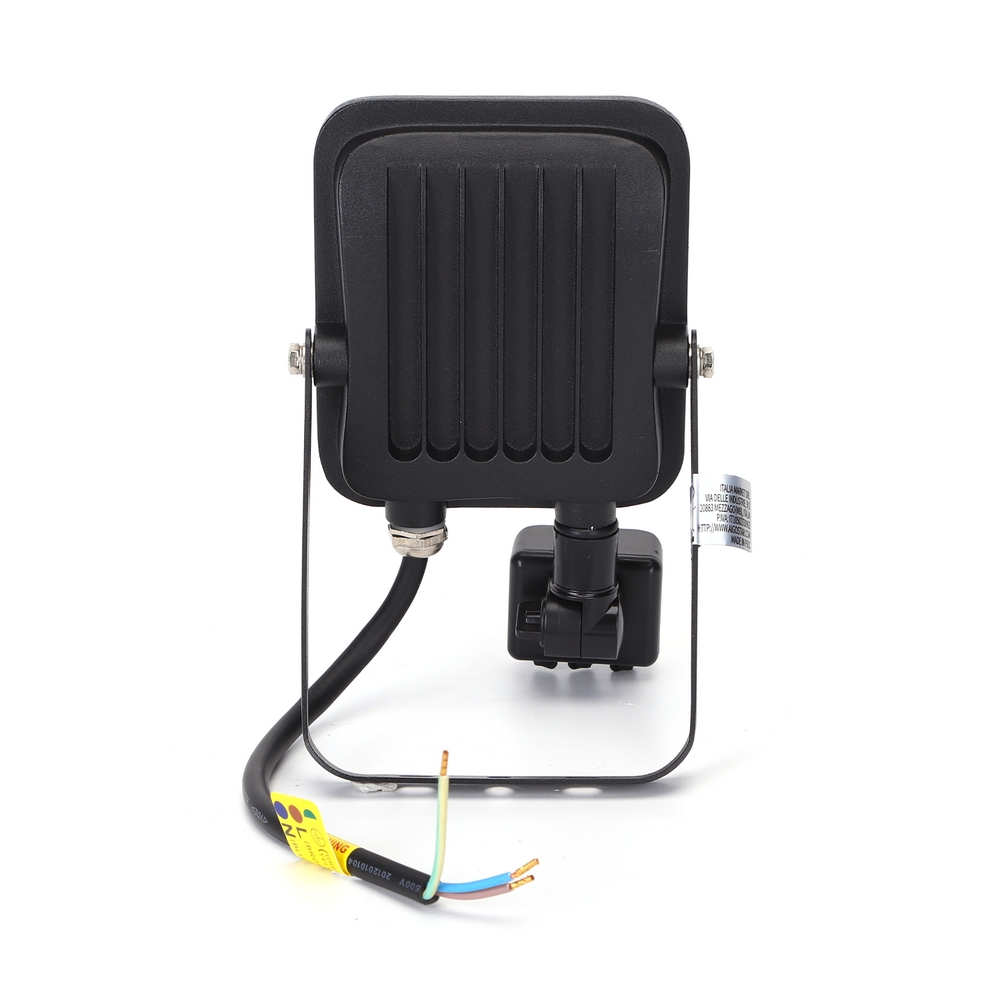 Faro proiettore Led 20W Nero da esterno IP65 Bianco freddo 6500K con sensore crepuscolare e di movimento Aigostar - Foto 2