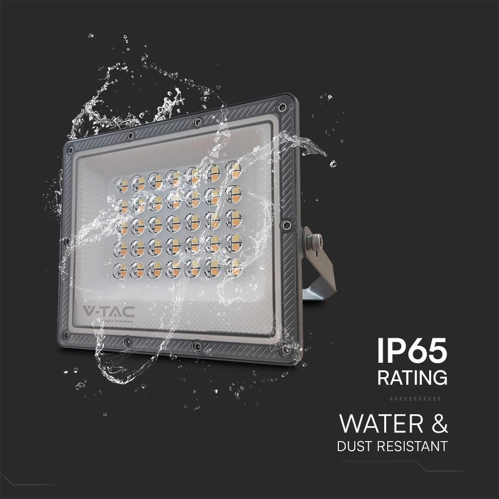 Faro proiettore Led 30W Grigio da esterno IP65 CCT temperatura colore regolabile V-TAC - Foto 3