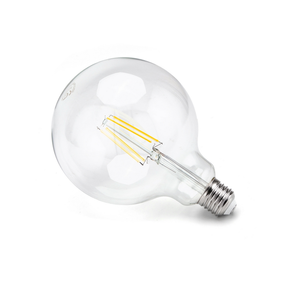 Lampadina Led a Filamento E27 G125 a globo 8W Bianco caldo 2700K Neos - Foto 1