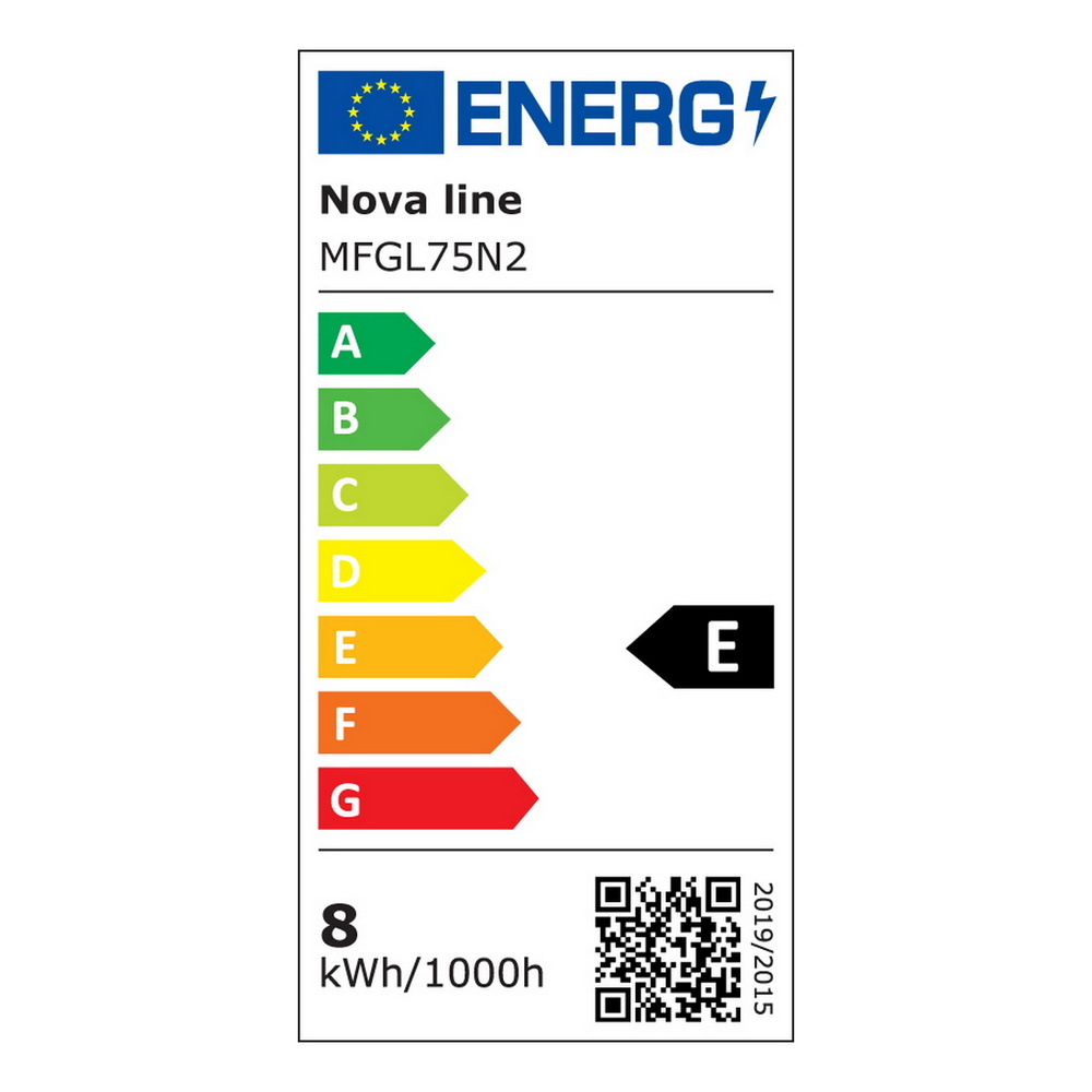 Lampadina Led Opaca a Filamento E27 G95 a globo 8W Bianco neutro 4000K Novaline - Foto 1