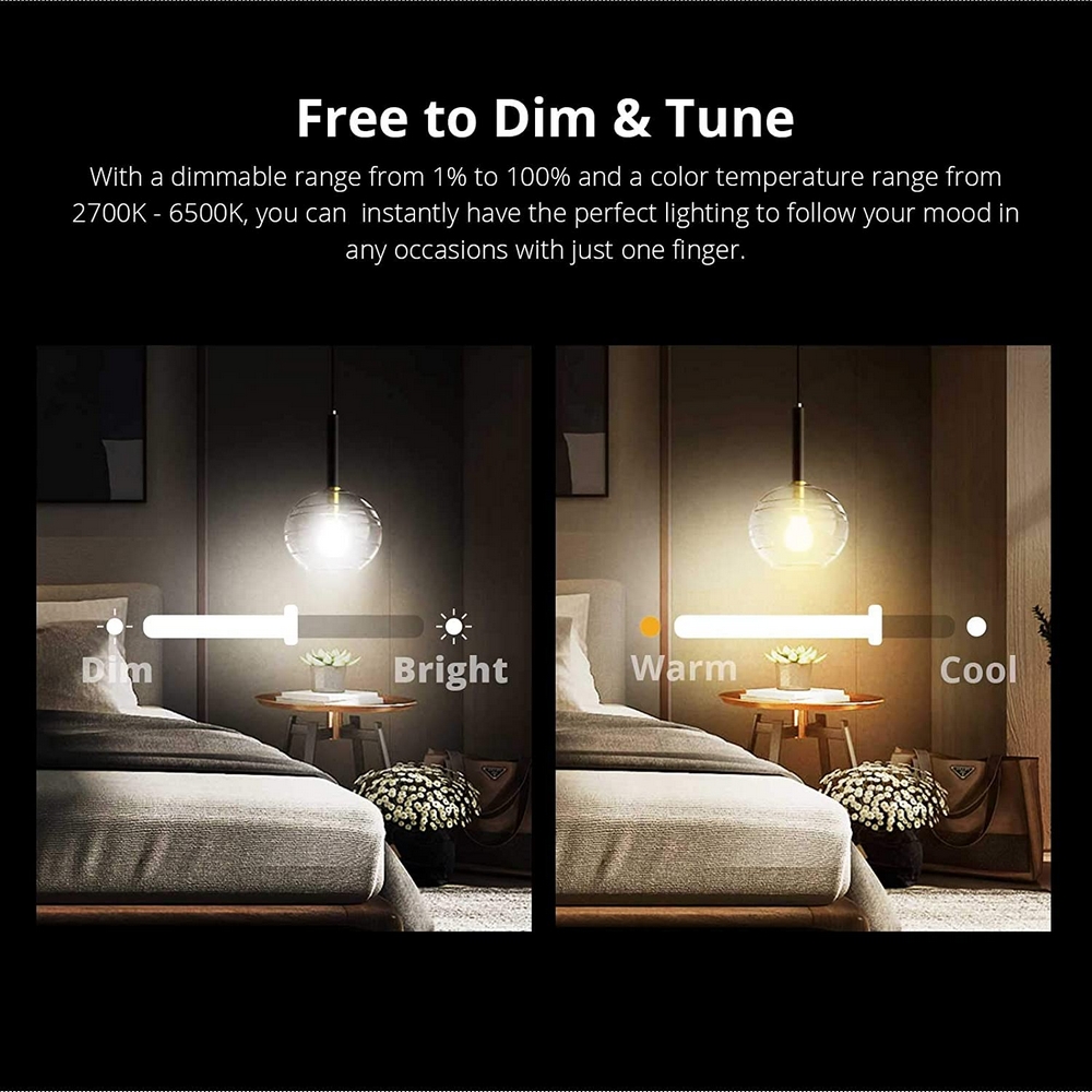 Lampadina Led Smart SONOFF B02-B-A60 E27 9W WiFi Bianco Caldo e Freddo Dimmerabile - Foto 2