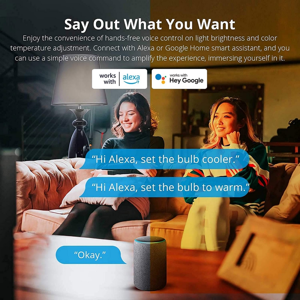 Lampadina Led Smart SONOFF B02-B-A60 E27 9W WiFi Bianco Caldo e Freddo Dimmerabile - Foto 3