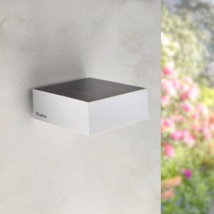 Foto principale Applique Led da parete Bin 2W Bianco con pannello solare IP65 Bianco neutro 4000K con sensore crepuscolare e di movimento iSG Lighting