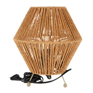 Foto principale Lampada da tavolo Formentera in legno beige E27 M Ledme