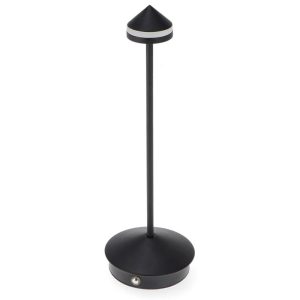 Foto principale Lampada da tavolo Led touch Point 1W Nera CCT temperatura colore regolabile portatile a batteria ricaricabile USB M mimotec