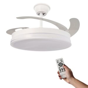 Foto principale Lampadario Ventilatore da soffitto Olga 36W Bianco illuminazione Led CCT regolabile con telecomando M mimotec