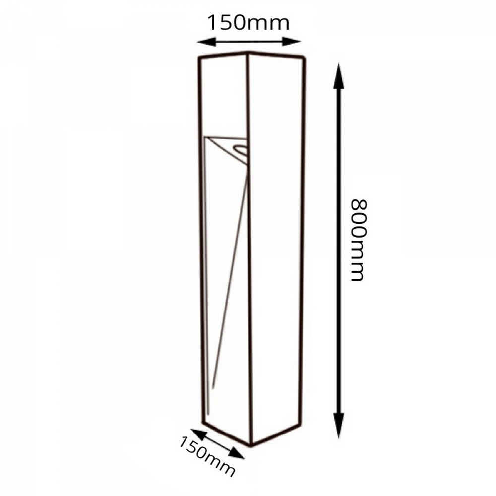 Lampioncino Led Cora Plus 10W Marrone ruggine 80cm IP65 CCT temperatura colore regolabile iSG Lighting - Foto 1