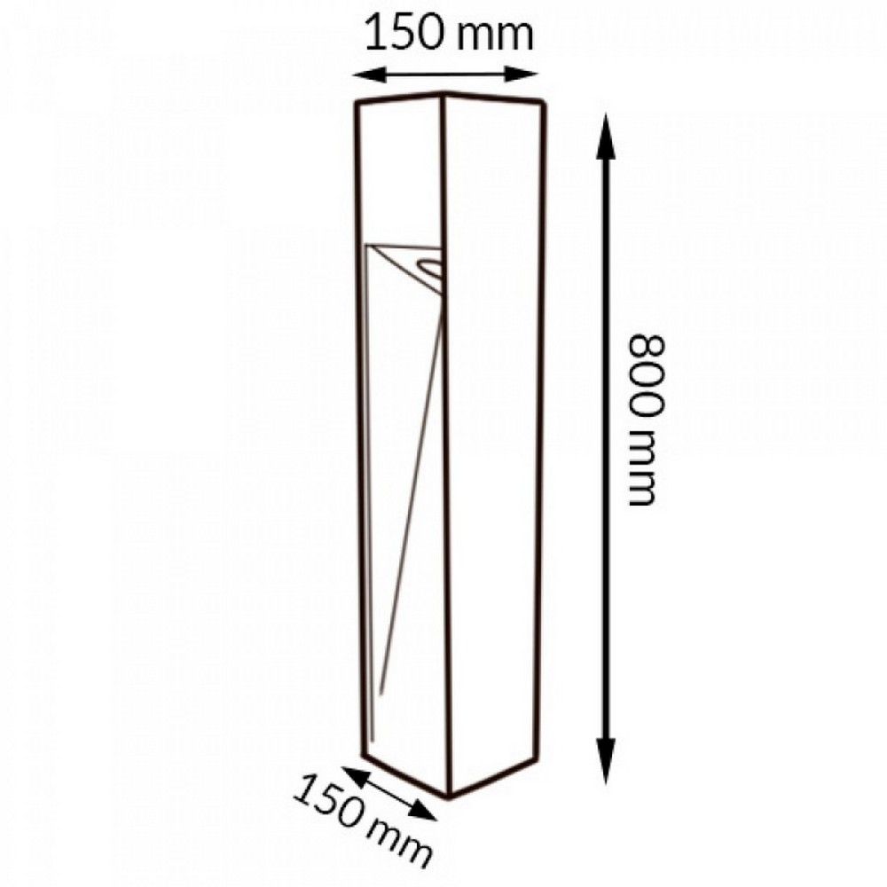Lampioncino Led Cora Plus 10W Nero 80cm IP65 CCT temperatura colore regolabile iSG Lighting - Foto 1