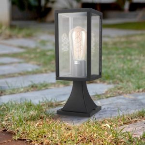 Foto principale Lampioncino Led Ducte Nero 33cm IP44 1 x E27 M LEDME