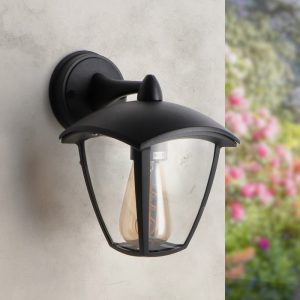 Foto principale Lanterna da parete Ronse Nera IP44 1 x E27 M LEDME