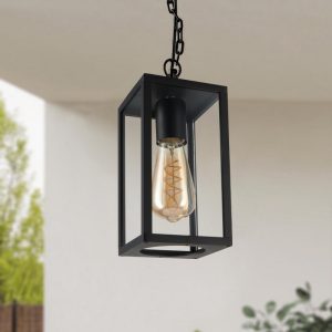 Foto principale Lanterna da soffitto Ducte Nera IP44 1 x E27 M LEDME