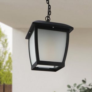 Foto principale Lanterna da soffitto House Nera IP44 1 x E27 M LEDME