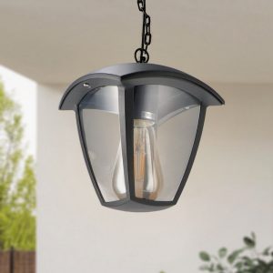 Foto principale Lanterna da soffitto Ronse Nera IP44 1 x E27 M LEDME