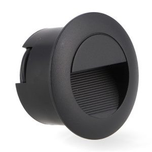 Foto principale Segnapasso Led Circle 3W Nero da incasso a parete Rotondo IP54 Bianco caldo 3000K M LEDME