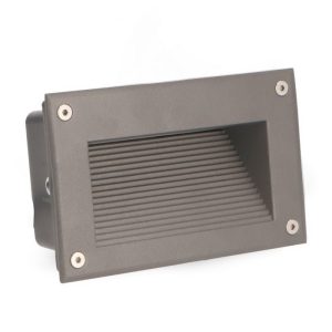 Foto principale Segnapasso Led Desan 7W Nero da incasso a parete Rettangolare IP65 Bianco caldo 3000K M LEDME