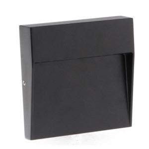 Foto principale Segnapasso Led Plum 3W Nero a superfice Quadrato IP54 CCT temperatura colore regolabile iSG Lighting