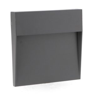 Foto principale Segnapasso Led Plum 6W Grigio a superfice Quadrato IP54 CCT temperatura colore regolabile iSG Lighting