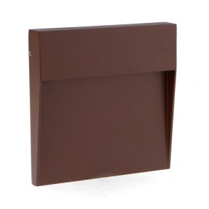 Foto principale Segnapasso Led Plum 6W Marrone ruggine a superfice Rotondo IP54 CCT temperatura colore regolabile iSG Lighting