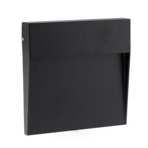 Foto principale Segnapasso Led Plum 6W Nero a superfice Quadrato IP54 CCT temperatura colore regolabile iSG Lighting