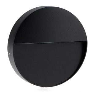 Foto principale Segnapasso Led Tech 3W Nero a superfice Rotondo IP54 CCT temperatura colore regolabile iSG Lighting