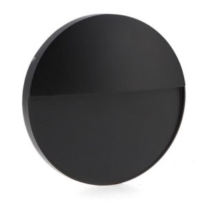 Foto principale Segnapasso Led Tech 6W Nero a superfice Rotondo IP54 CCT temperatura colore regolabile iSG Lighting