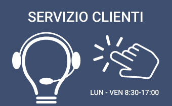 Servizio clienti attivo da lunedì a venerdì dalle ore 8.30 alle 17.00