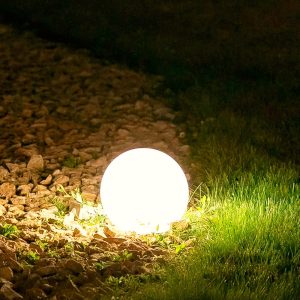 Foto principale Sfera Led Ball luminosa decorativa da giardino 1W Bianca con pannello solare 250×250 mm IP44 Bianco caldo 3000K M mimotec