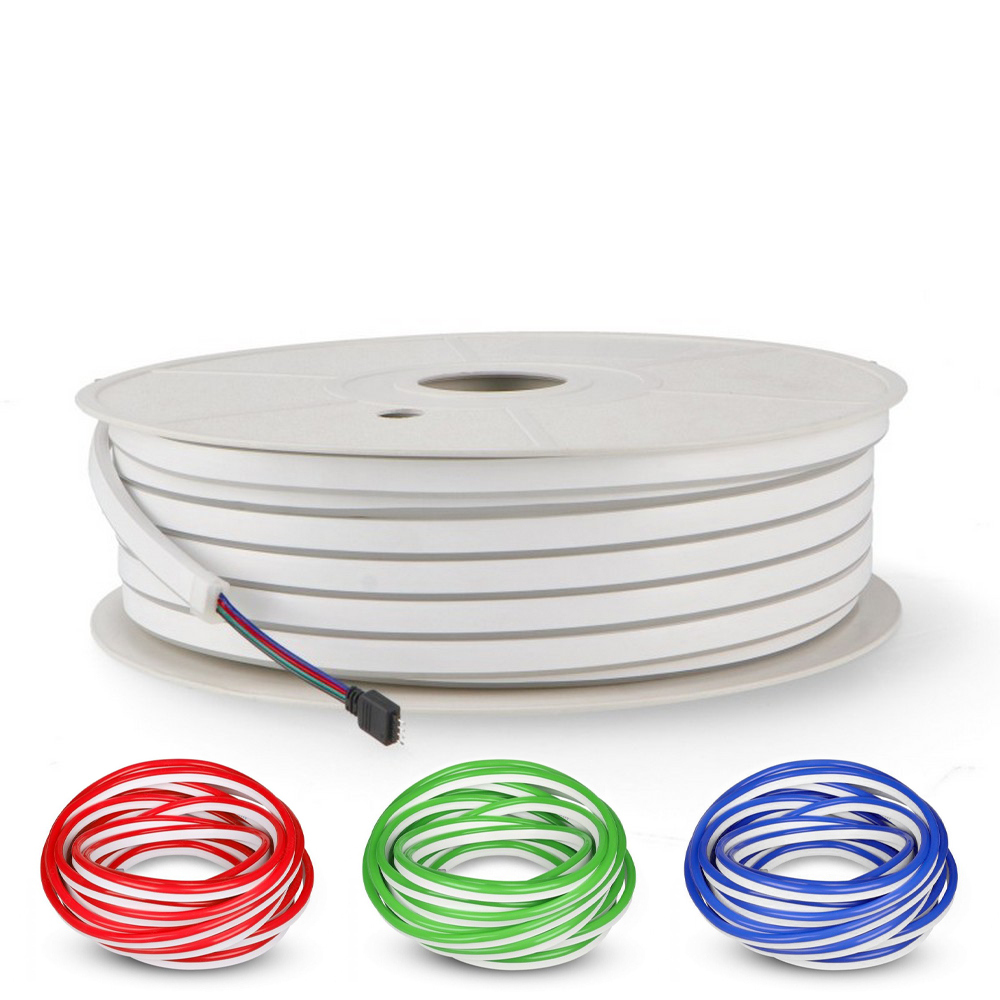 Foto principale Striscia Led flessibile Neon Flex modellabile 12V 14W/m Bobina 50 metri IP65 RGB M LEDME