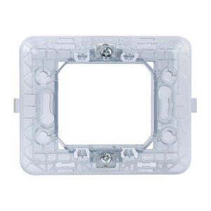 Foto principale Supporto portafrutti 2 moduli 502 in plastica trasparente grigio compatibile anche con BTicino Matix
