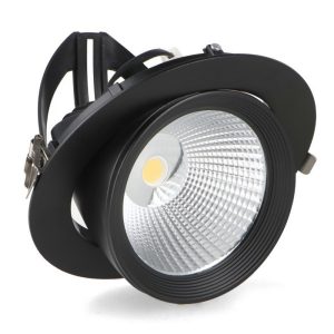 Foto principale Faretto Led da incasso Track 35W Rotondo Orientabile Cornice nera Apertura 36 gradi CCT temperatura colore regolabile iSG Lighting