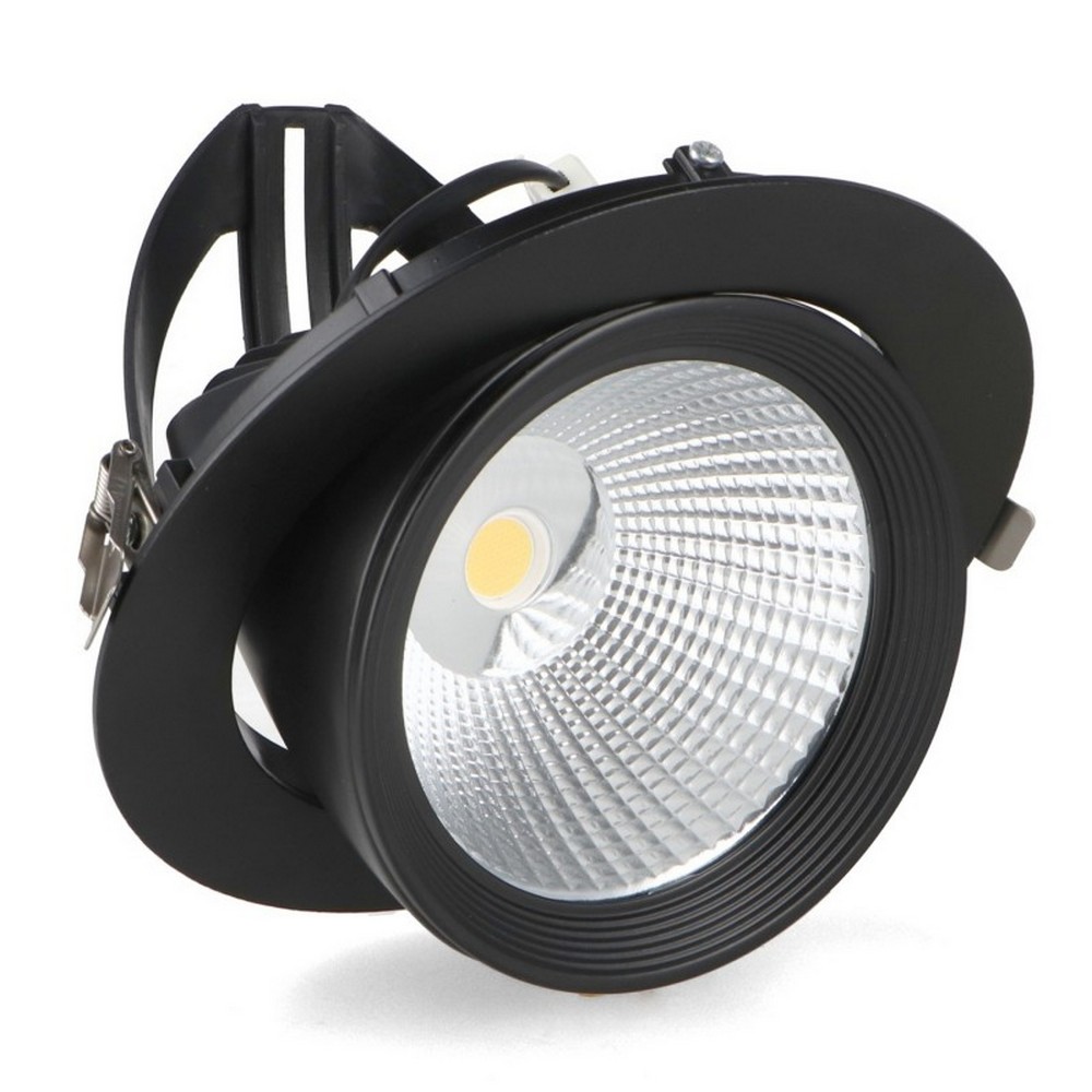 Foto principale Faretto Led da incasso Track 35W Rotondo Orientabile Cornice nera Apertura 36 gradi CCT temperatura colore regolabile iSG Lighting