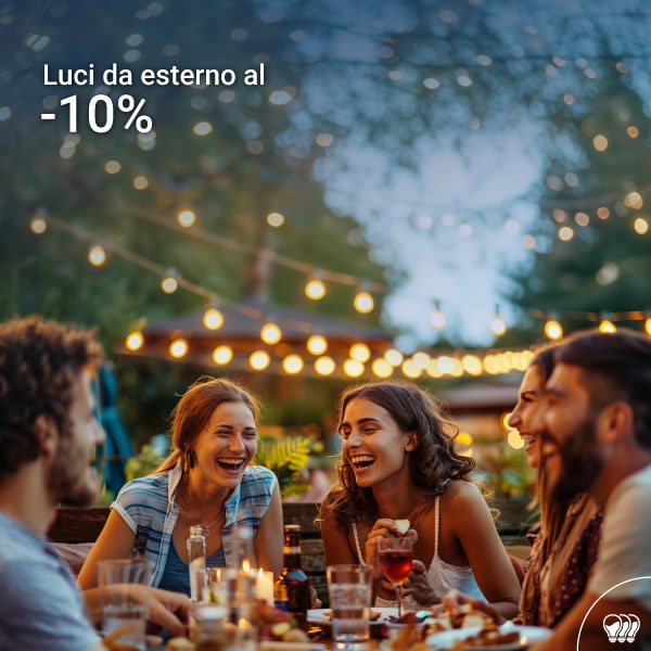 Promozione 10% di sconto illuminazione per esterno