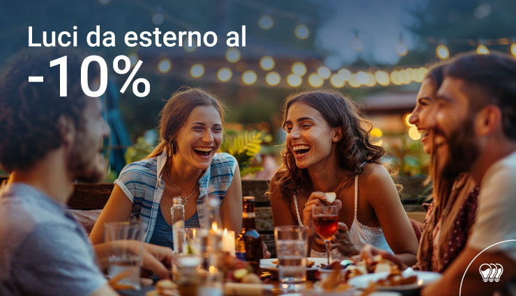 Promozione 10% di sconto illuminazione per esterno