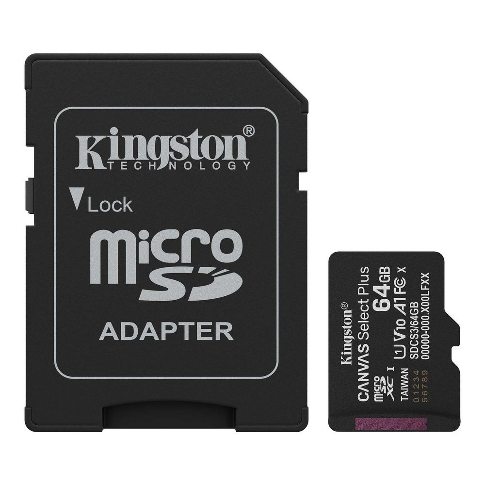 Scheda di memoria Kingston Micro SD XC 64GB SDCS3 100MB/s con adattatore SD - Foto 1