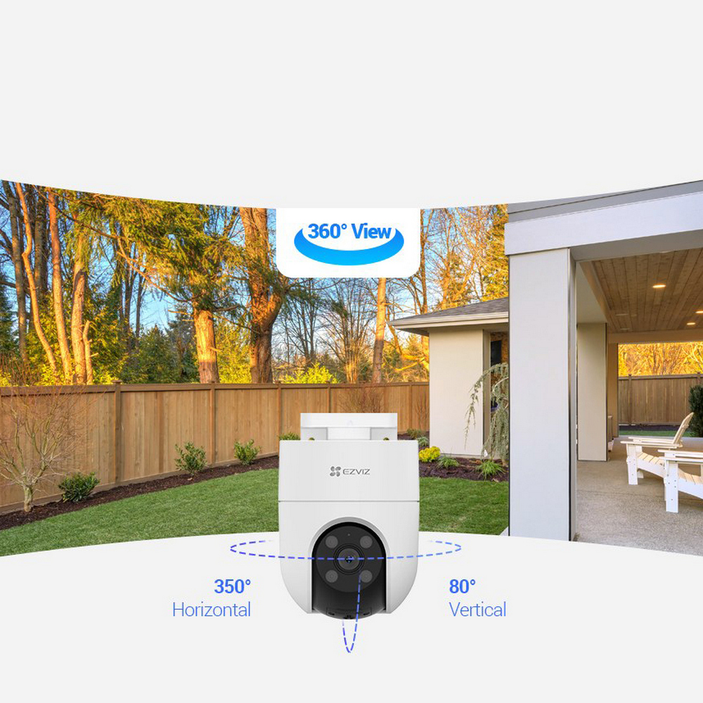 Telecamera di sorveglianza EZVIZ H8C WiFi Full HD 1080p motorizzata visione notturna segnalazione luminosa per esterno - Foto 2