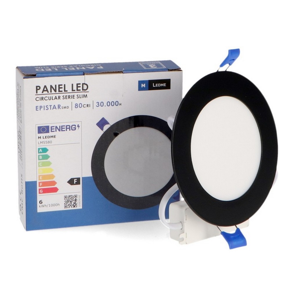 Faretto Led da incasso Slim 6W Rotondo Cornice nera Apertura 120 gradi CCT temperatura colore regolabile M LEDME - Foto 2