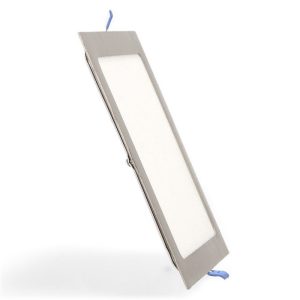 Foto principale Faretto Led da incasso Slim Nickel 20W Quadrato Cornice argento Apertura 120 gradi CCT temperatura colore regolabile M LEDME